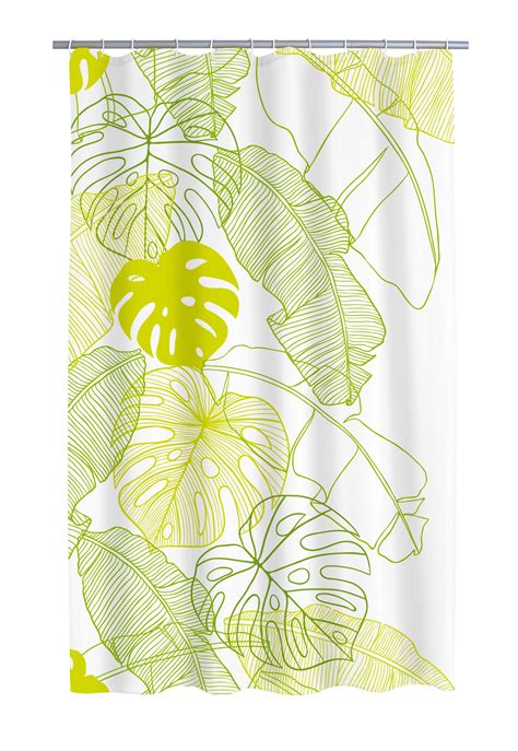 Duschvorhang Textil Tropical grün 180x200 cm